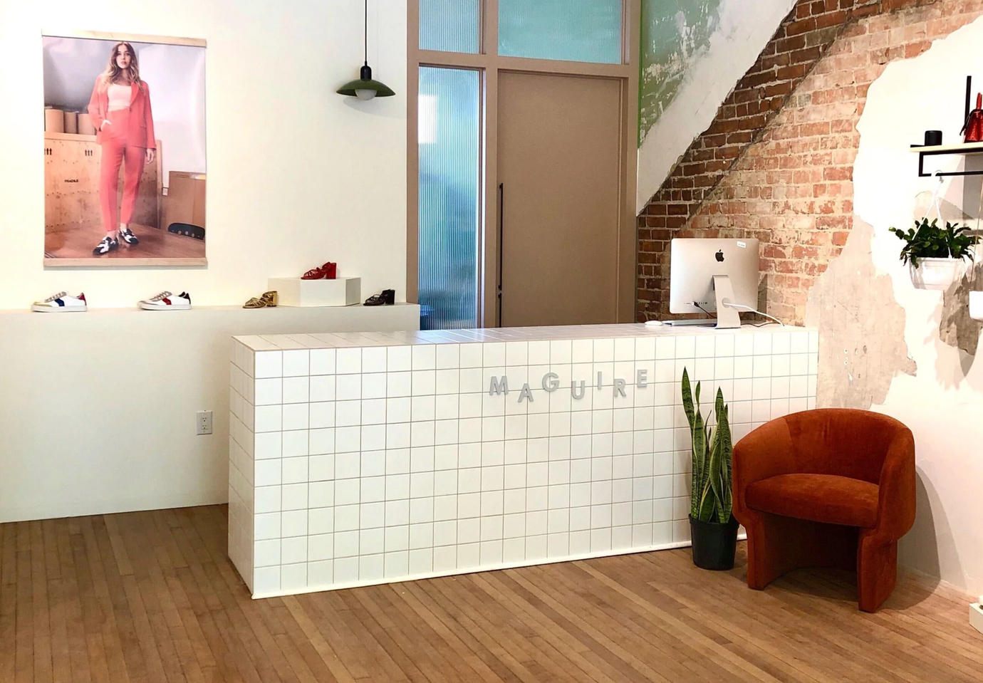 The front desk at the Toronto store