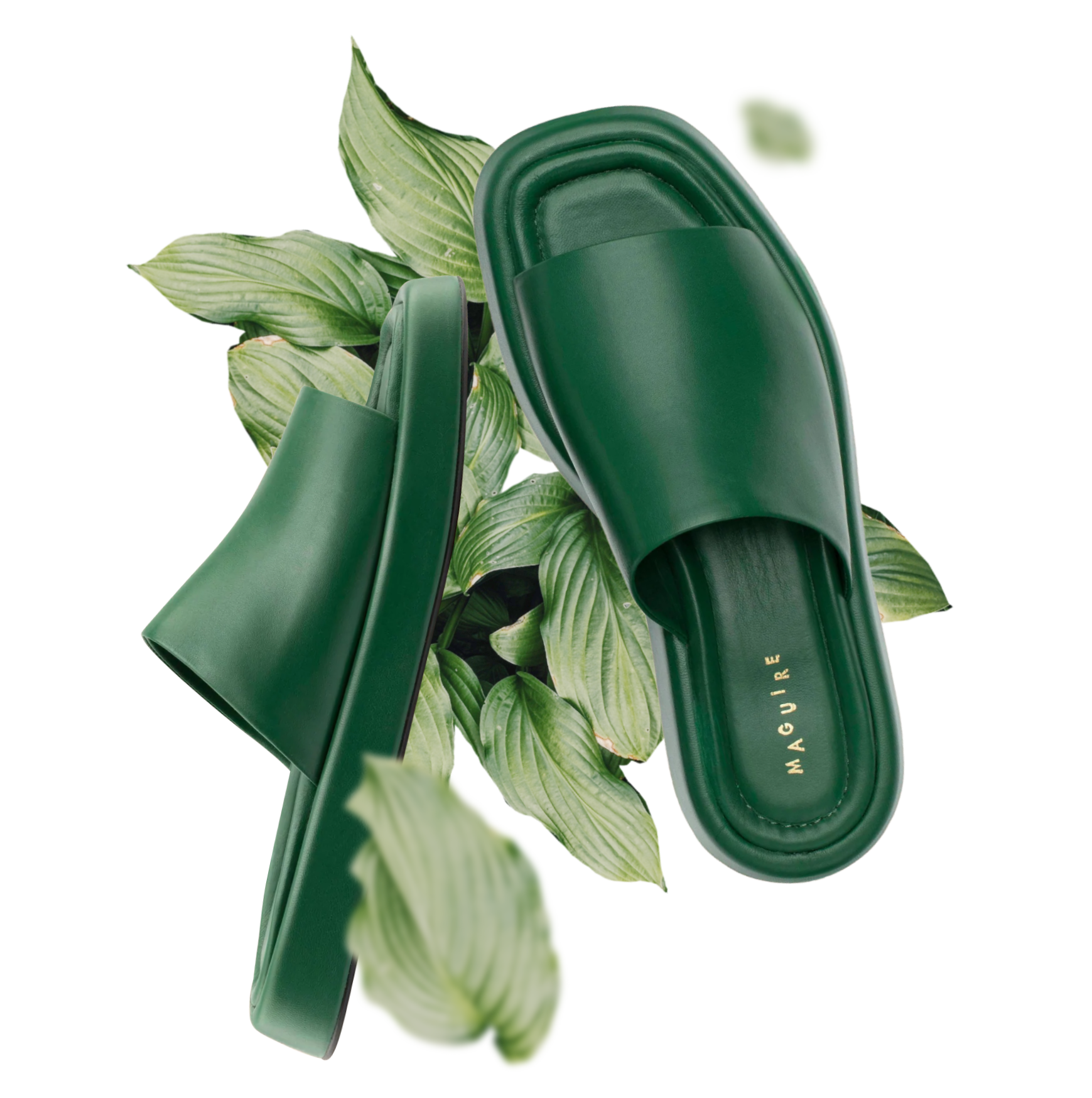 The Barça shoes with green leaves